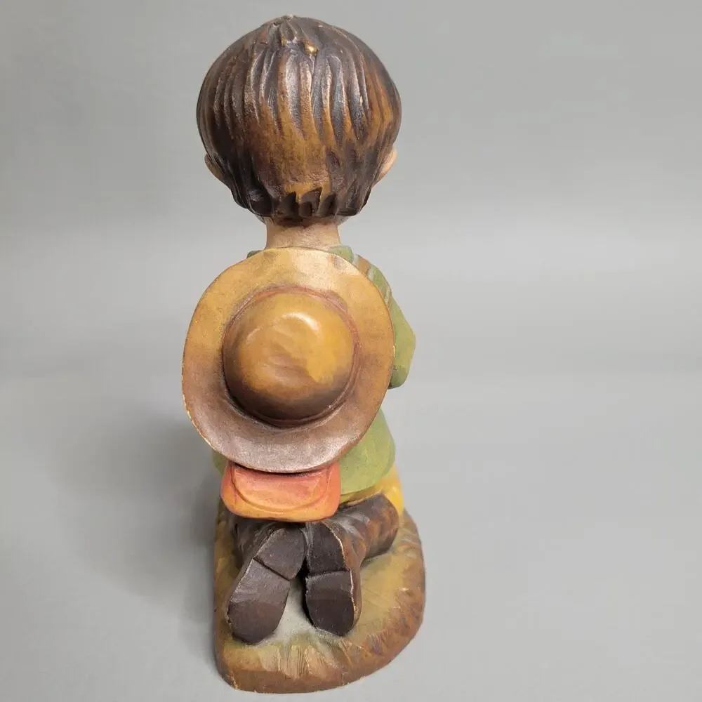 Vtg Anri Ferrandiz Wooden Figurines The Prayer Girl Flowers Summertime Inspector